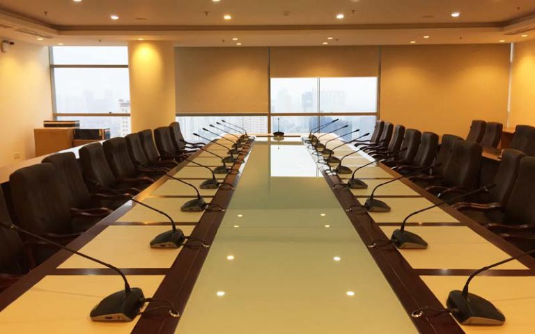 Requirements for setup sound system for meeting rooms